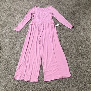 NEW Pink Long Sleeve Jumpsuit size XL